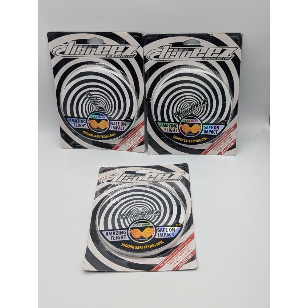 3-Pack Disceez Indoor Safe 5" Flying Discs 2018 Series 1 Jellyfish New